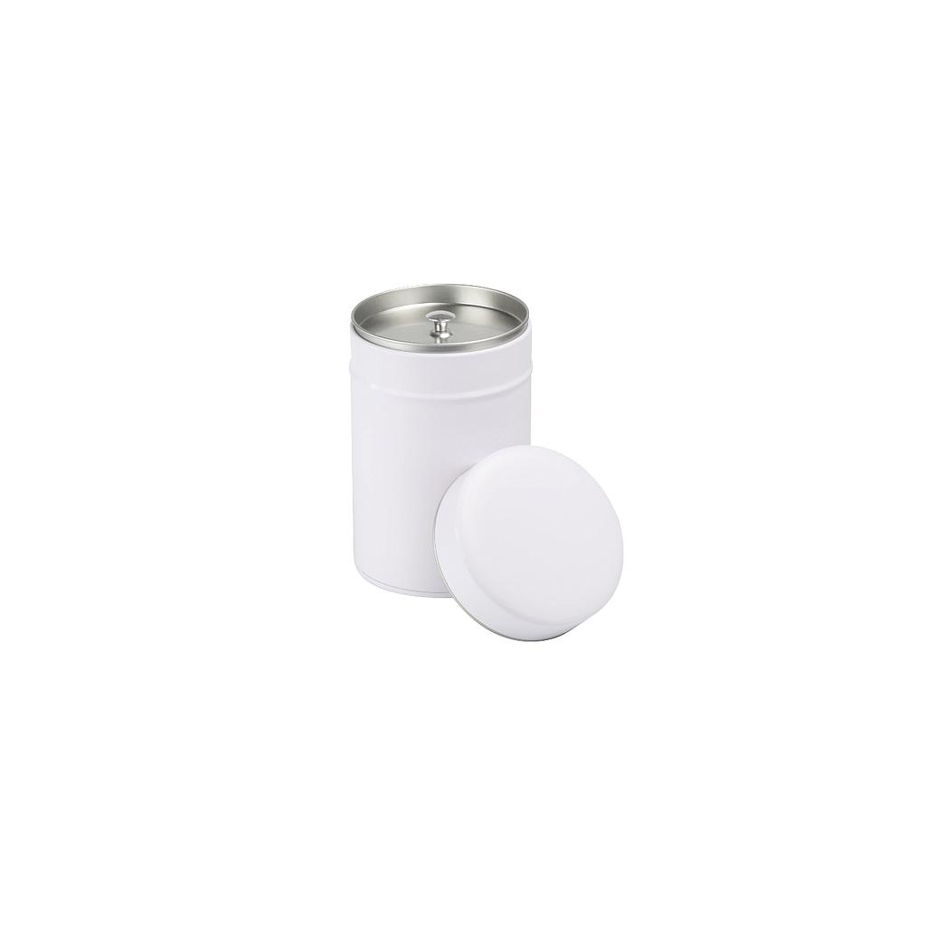 Teedose uni weiß rund 150g